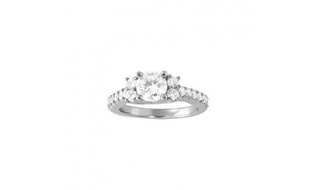 Overnight 18k White Gold Diamond Engagement Ring