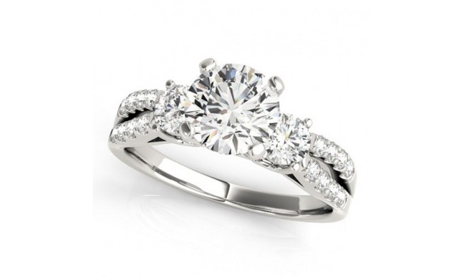 Overnight 18k White Gold Diamond Engagement Ring