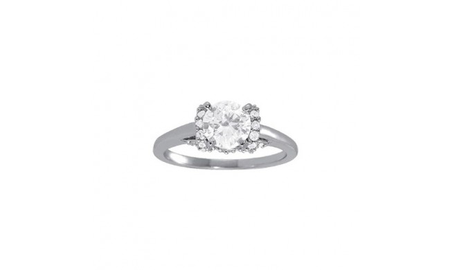 Overnight 18k White Gold Diamond Engagement Ring