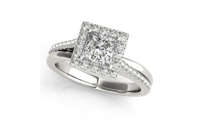 Overnight 18k White Gold Diamond Engagement Ring