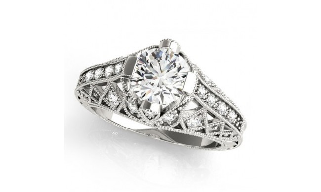 Overnight 18k White Gold Diamond Engagement Ring