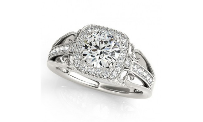 Overnight 18k White Gold Diamond Engagement Ring