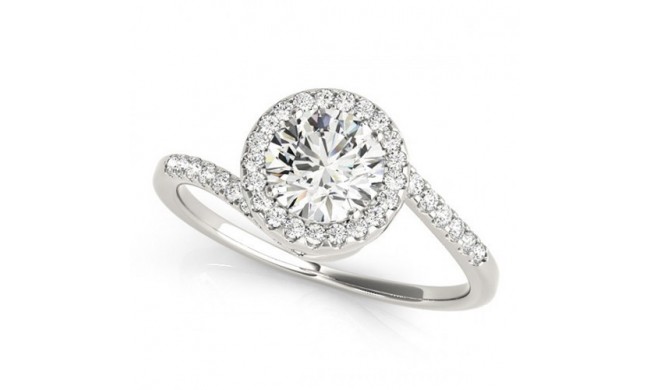 Overnight 18k White Gold Diamond Engagement Ring