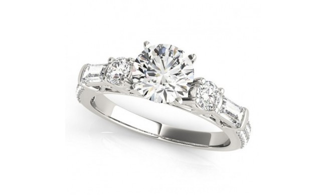 Overnight 18k White Gold Diamond Engagement Ring