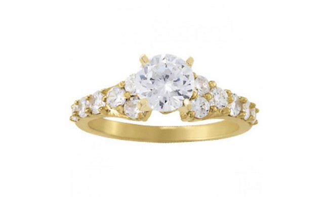 Overnight 18k Yellow Gold Diamond Engagement Ring