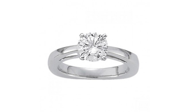 Overnight 18k White Gold Diamond Engagement Ring