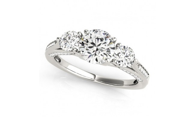 Overnight 18k White Gold Diamond Engagement Ring