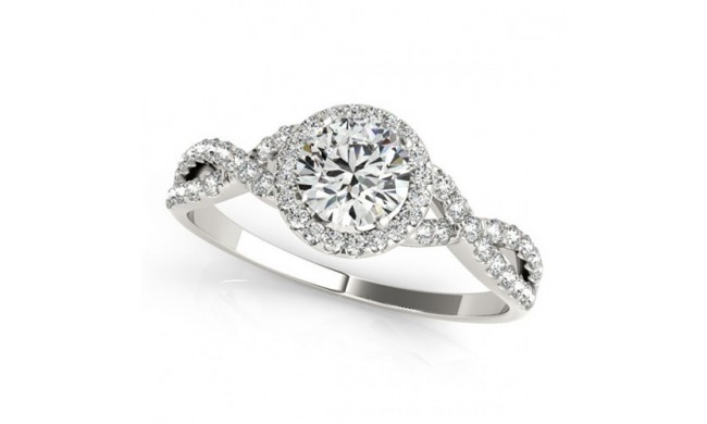 Overnight 18k White Gold Diamond Engagement Ring