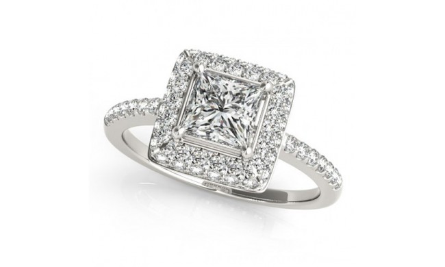 Overnight 18k White Gold Diamond Engagement Ring