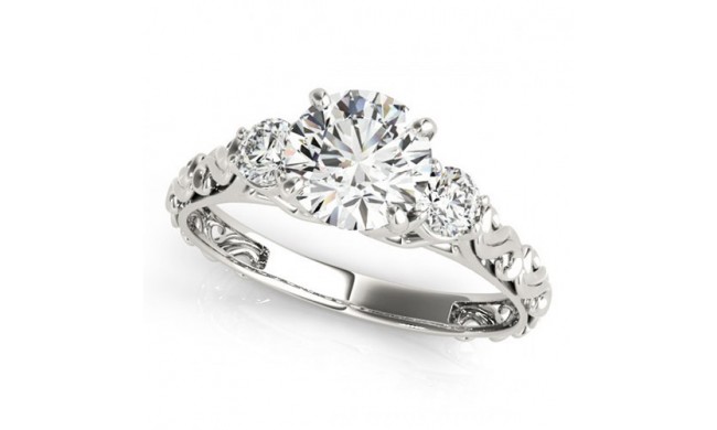 Overnight 18k White Gold Diamond Engagement Ring