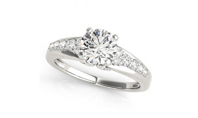 Overnight 18k White Gold Diamond Engagement Ring