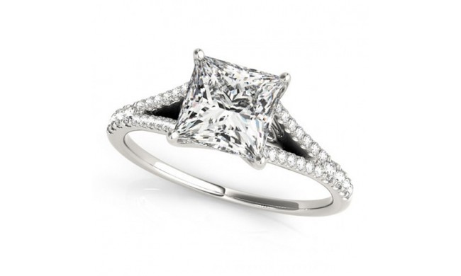 Overnight 18k White Gold Diamond Engagement Ring