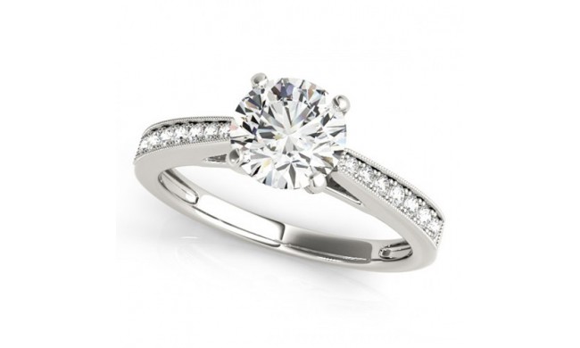 Overnight 18k White Gold Diamond Engagement Ring