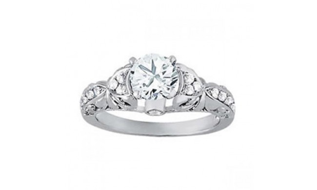 Overnight 18k White Gold Diamond Engagement Ring