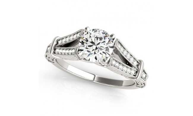 Overnight 18k White Gold Diamond Engagement Ring