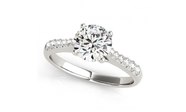 Overnight 18k White Gold Diamond Engagement Ring