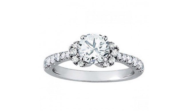 Overnight 18k White Gold Diamond Engagement Ring