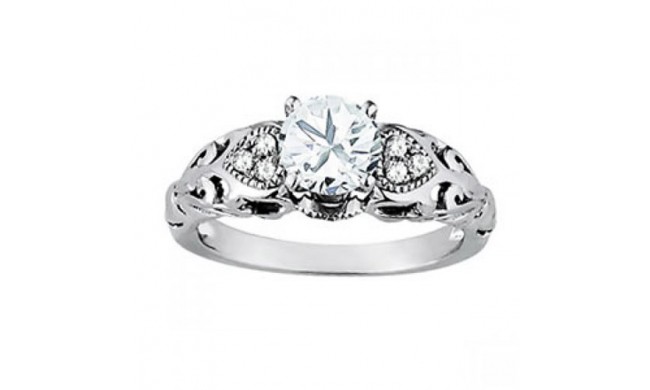 Overnight 18k White Gold Diamond Engagement Ring