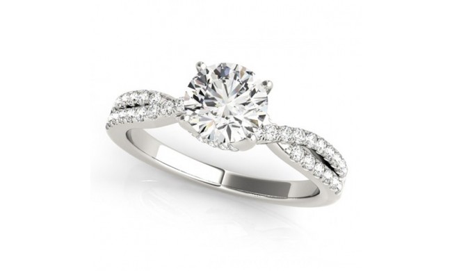 Overnight 18k White Gold Diamond Engagement Ring