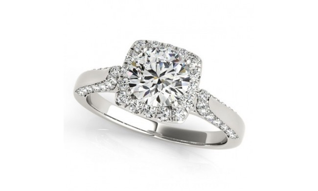 Overnight 18k White Gold Diamond Engagement Ring