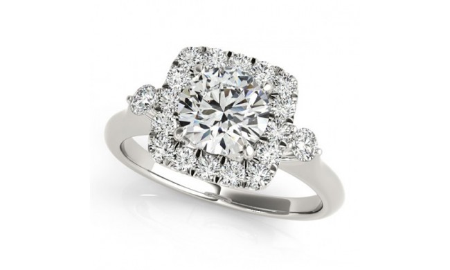 Overnight 18k White Gold Diamond Engagement Ring