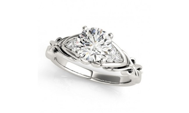 Overnight 18k White Gold Diamond Engagement Ring