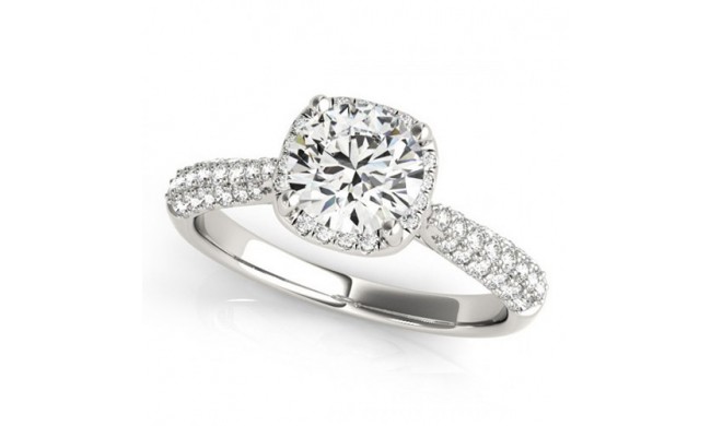 Overnight 18k White Gold Diamond Engagement Ring