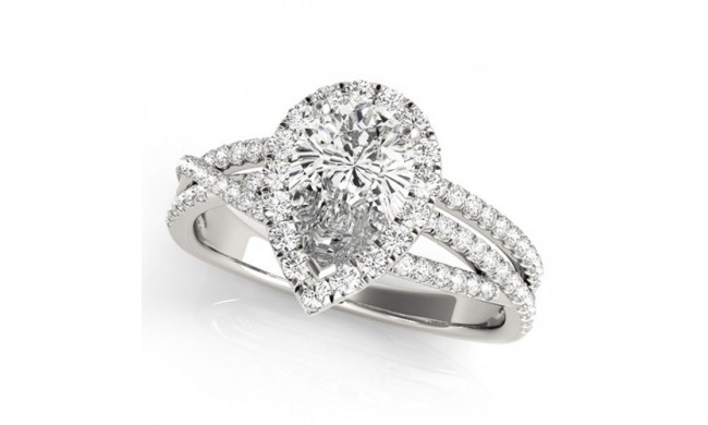 Overnight 18k White Gold Diamond Engagement Ring