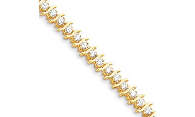 Quality Gold 14k Yellow Gold & Diamond Tennis Bracelet