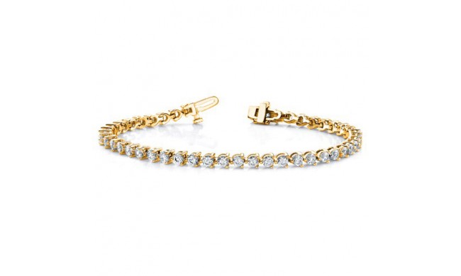 Quality Gold 14k Yellow Gold A Diamond Tennis Bracelet