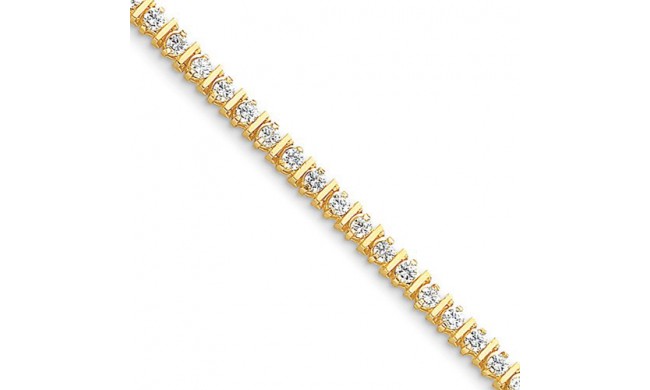 Quality Gold 14k  Yellow Gold & Diamond Tennis Bracelet