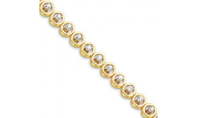 Quality Gold 14k Yellow Gold & Diamond Add-A-Dia Bracelet