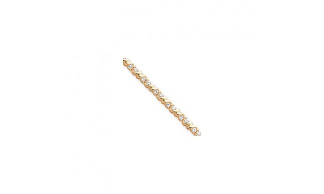 Quality Gold 14k Yellow Gold & Diamond Tennis Bracelet