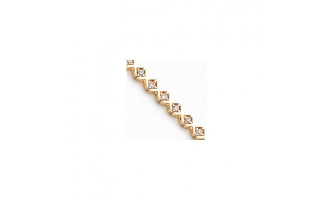 Quality Gold 14k Yellow Gold & Diamond Tennis Bracelet