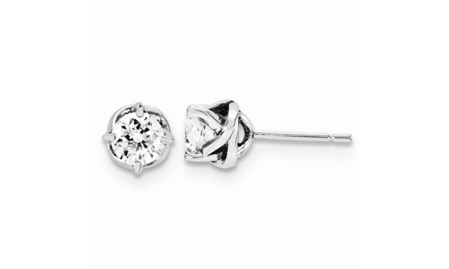 Quality Gold 14K White Gold & Diamond Post Earrings