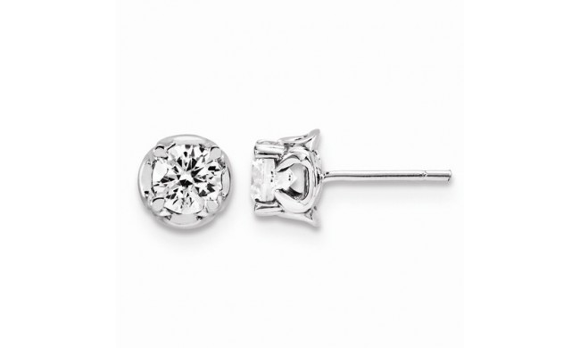 Quality Gold 14K White Gold & Diamond Post Earrings