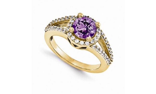 Quality Gold 14K Yellow Gold & Diamond Semi-Mount Gemstone Ring