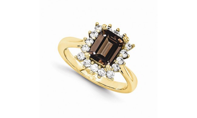 Quality Gold 14K Yellow Gold AAA Diamond Semi-Mount Gemstone Ring