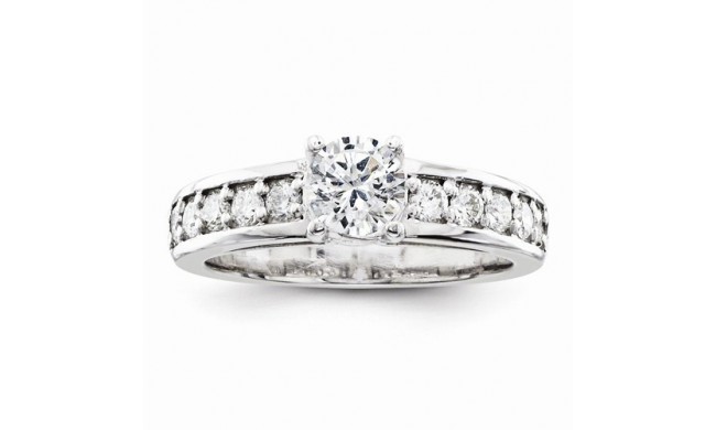 Quality Gold 14k White Gold AAA Diamond Engagement Ring