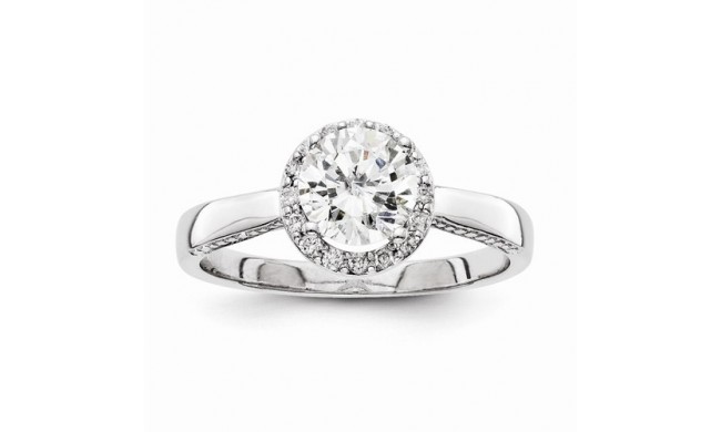 Quality Gold 14k White Gold Diamond Semi-Mount Engagement Ring