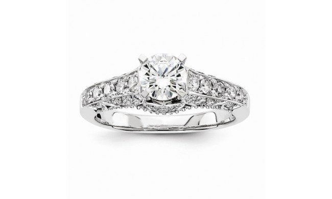 Quality Gold 14k White Gold Diamond Semi-Mount Engagement Ring