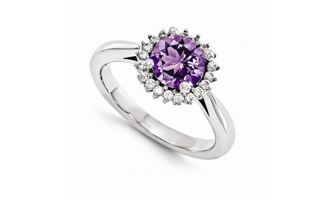 Quality Gold 14K White Gold AAA Diamond Semi-Mount Gemstone Ring