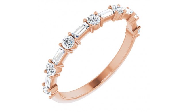 14K Rose 1/2 CTW Diamond Anniversary Band