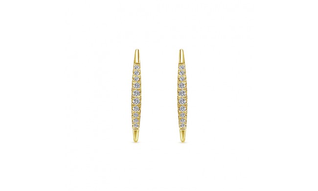 14k Yellow Gold Gabriel & Co. Diamond Earcuffs Earrings
