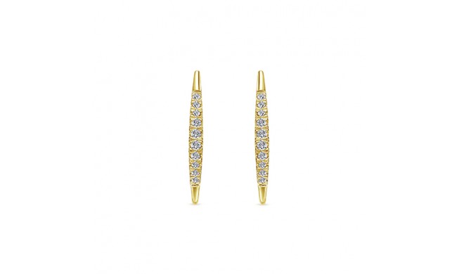 14k Yellow Gold Gabriel & Co. Diamond Earcuffs Earrings