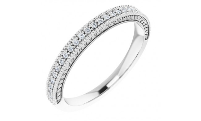 14K White 1/10 CTW Diamond Anniversary Band