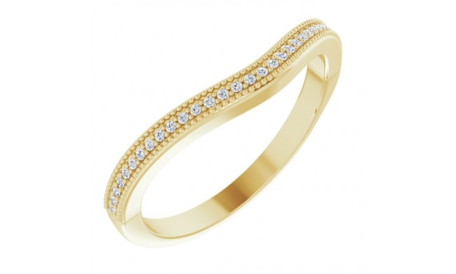 14K Yellow .07 CTW Diamond Matching Band