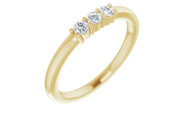 14K Yellow 1/5 CTW Diamond Anniversary Band