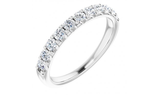 14K White 1/2 CTW Diamond Anniversary Band