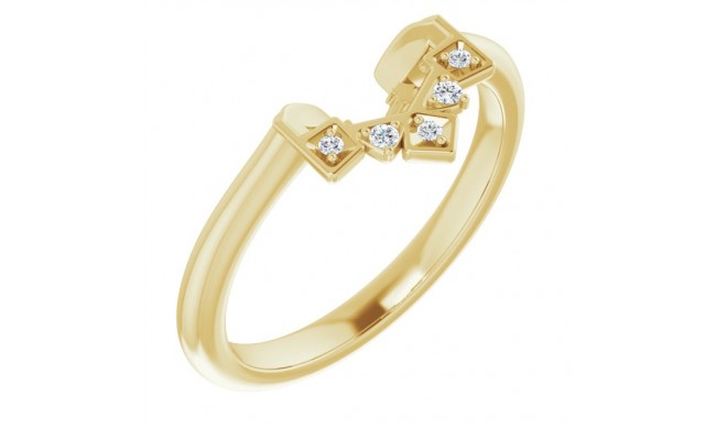 14K Yellow .03 CTW Diamond Matching Band